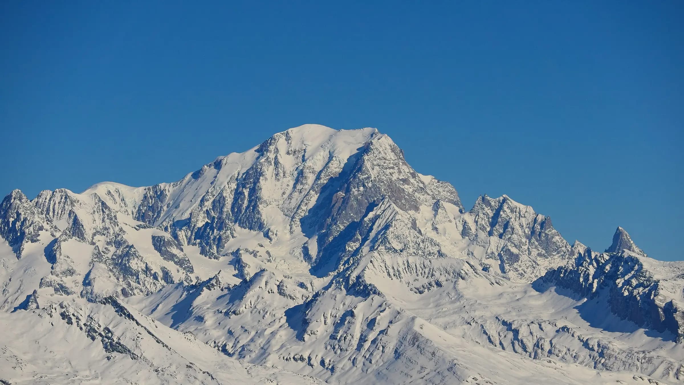 Paradiski, Mont Blanc. Taken in La Plagne, ski slope pollux, Savoie, France.