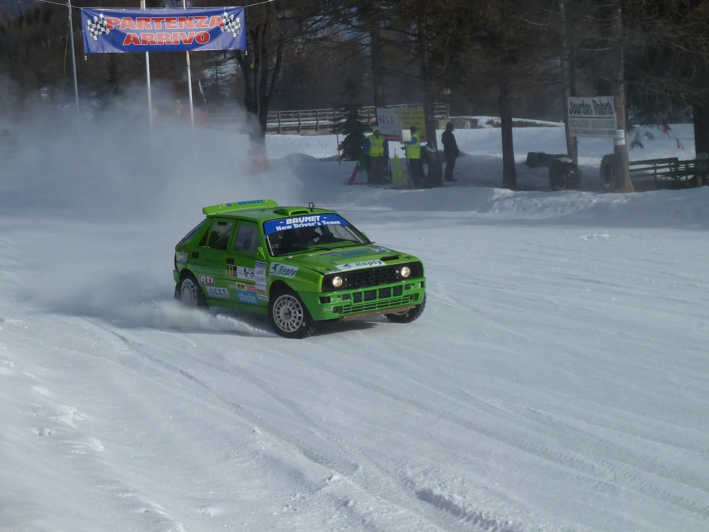 Lancia Delta Integrale on ICE Pragelato winter track