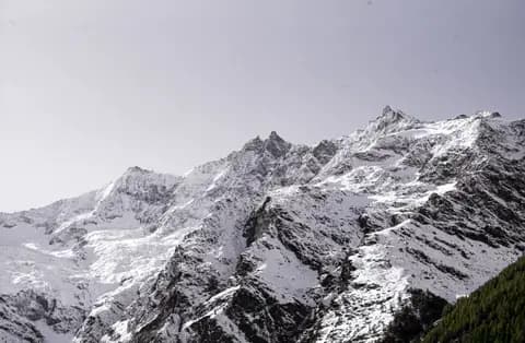 mountain with snow