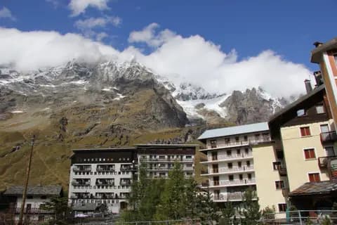 Breuil-Cervinia view of the Alps
