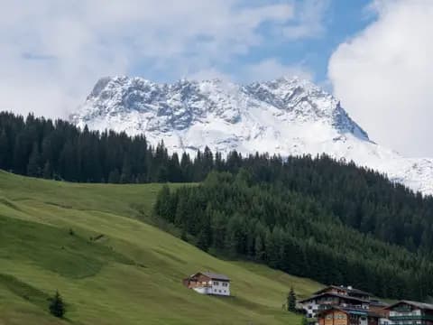 Mountain Karhorn, viewed from Lech. Vorarlberg, Austria