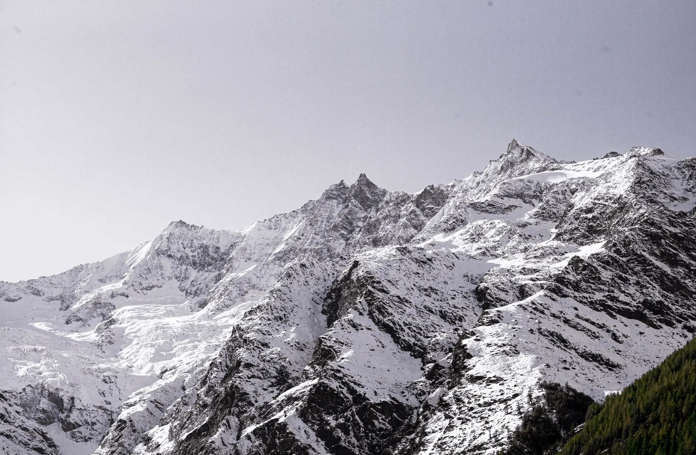 mountain with snow